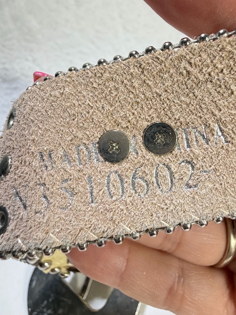 West Star Texas Large Leather Rhinestone Western Belt Brown Cream Bling - Picture 11 of 13